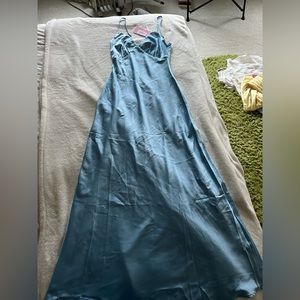 Beginning boutique Lissandra blue maxi dress